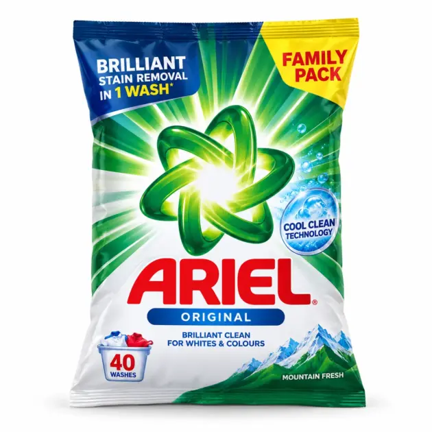 Ariel Original Washing Powder – Family Pack, 40 Washes