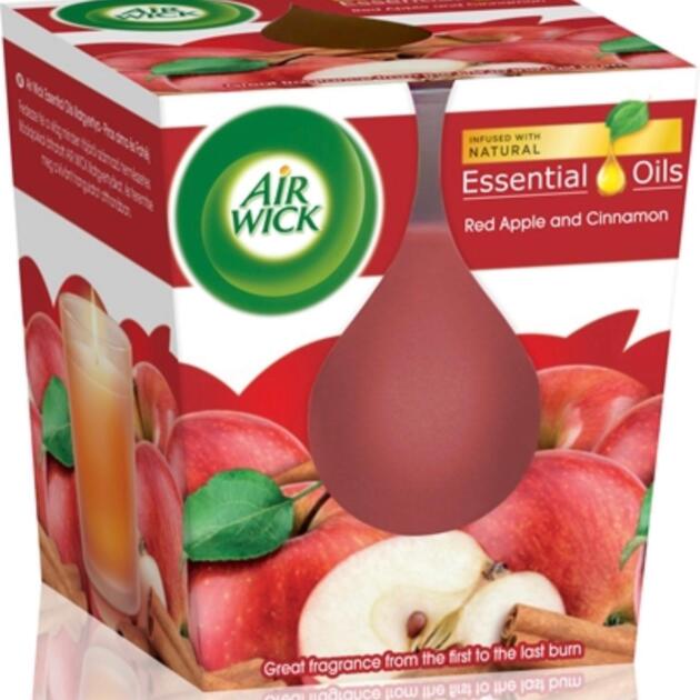 Air Wick Essential Oil 105g Candles - Red Apple and Cinnamon
