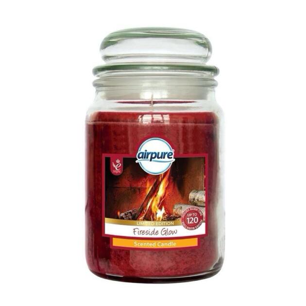 Airpure 18oz Scented Jar Candles - Fireside Glow